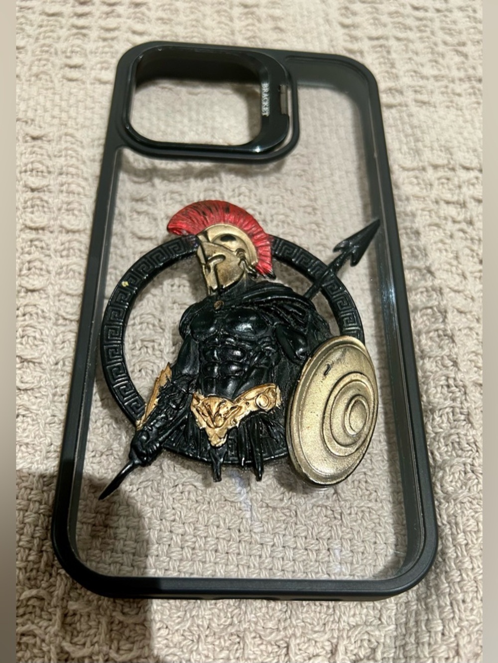 iPhone Case Spartan Warrior 3D Armor Design Black Protective Case - Picture 3 of 7
